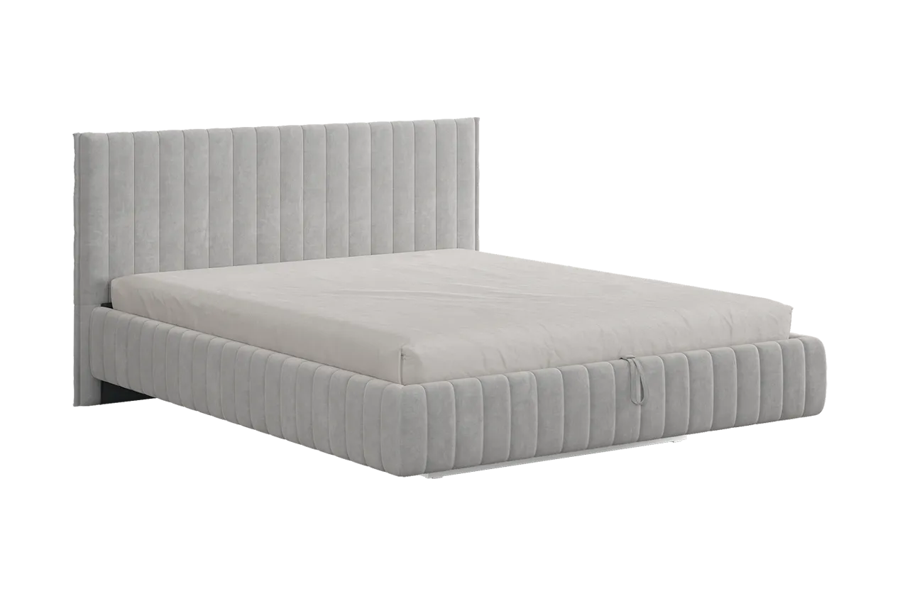 Кровать с подъемным механизмом Твикс 180х200 см галька (велюр) в Пангоды - pangody.mebel-tymen.ru | фото