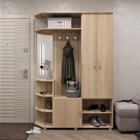 Прихожая Домино дуб сонома в Пангоды - pangody.mebel-tymen.ru | фото