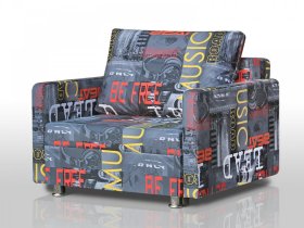 Кресло-кровать Реал 80 с подлокотниками мьюзик в Пангоды - pangody.mebel-tymen.ru | фото