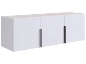 Антресоль трехдверная L1200 Баско белое дерево в Пангоды - pangody.mebel-tymen.ru | фото