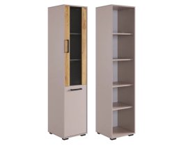 Стеллаж Лайт-2 кашемир/дуб крафт золотой в Пангоды - pangody.mebel-tymen.ru | фото