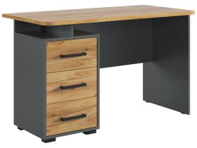 Стол компьютерный 1200 Лайт-2 графит/дуб крафт золотой в Пангоды - pangody.mebel-tymen.ru | фото