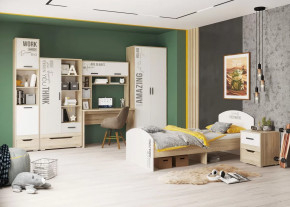 Детская Джуниор, набор №3, дуб сонома/белый в Пангоды - pangody.mebel-tymen.ru | фото