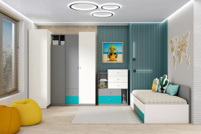 Детская Клео ОК-3, графит, миндаль, океан Диал в Пангоды - pangody.mebel-tymen.ru | фото