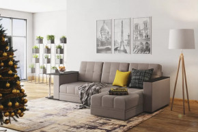 Диван АТЛАНТ угловой со столиком Капри 4 бежевый в Пангоды - pangody.mebel-tymen.ru | фото