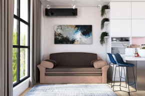 Диван-кровать "Рик-1400" каппучино/пудра в Пангоды - pangody.mebel-tymen.ru | фото