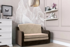 Диван "Луна" (серо-бежевый, к/з шоколад) в Пангоды - pangody.mebel-tymen.ru | фото