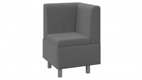 Диван угловой «Каир» Исп.2 Велюр Camaro 18 (серый) в Пангоды - pangody.mebel-tymen.ru | фото