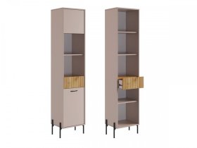 Стеллаж Доминика кашемир/дуб крафт золотой в Пангоды - pangody.mebel-tymen.ru | фото