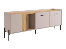 Тумба 2 Доминика кашемир/дуб крафт золотой в Пангоды - pangody.mebel-tymen.ru | фото