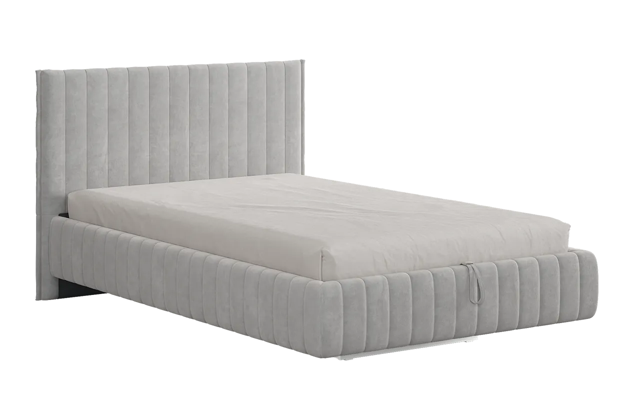 Кровать с подъемным механизмом Твикс 120х200 см галька (велюр) в Пангоды - pangody.mebel-tymen.ru | фото