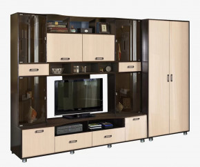 Гостиная Аллегро, вариант 4, венге Linum/дуб белфорт в Пангоды - pangody.mebel-tymen.ru | фото