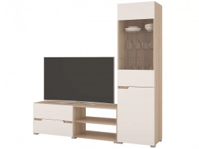 Гостиная Анталия 1 Сонома-Белый софт в Пангоды - pangody.mebel-tymen.ru | фото