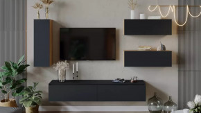 Гостиная «Глосс» №7 Яблоня Беллуно/Cтекло Графит матовый в Пангоды - pangody.mebel-tymen.ru | фото