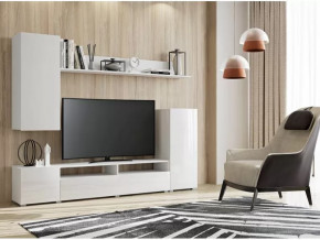 Гостиная Лира МДФ белый глянец в Пангоды - pangody.mebel-tymen.ru | фото