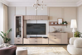 Гостиная Тоскана №3, дуб табачный/бисквит в Пангоды - pangody.mebel-tymen.ru | фото