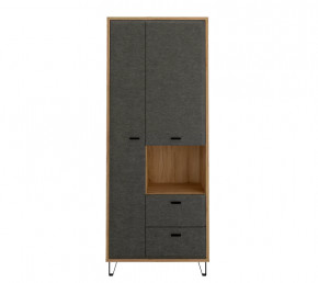 GRACE шкаф REG2D2S (Дуб наварра/Графит) в Пангоды - pangody.mebel-tymen.ru | фото