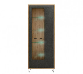 GRACE шкаф REG2W с подсветкой (Дуб наварра/Графит) в Пангоды - pangody.mebel-tymen.ru | фото