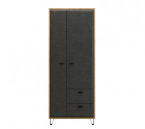 GRACE шкаф SZF2D2S (Дуб наварра/Графит) в Пангоды - pangody.mebel-tymen.ru | фото