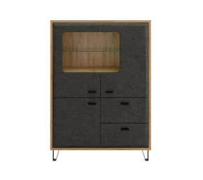 GRACE тумба KOM2W1D2S (Дуб наварра/Графит) в Пангоды - pangody.mebel-tymen.ru | фото