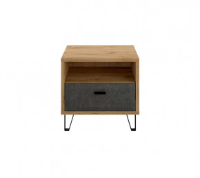 GRACE тумба прикроватная KOM1S (Дуб наварра/Графит) в Пангоды - pangody.mebel-tymen.ru | фото