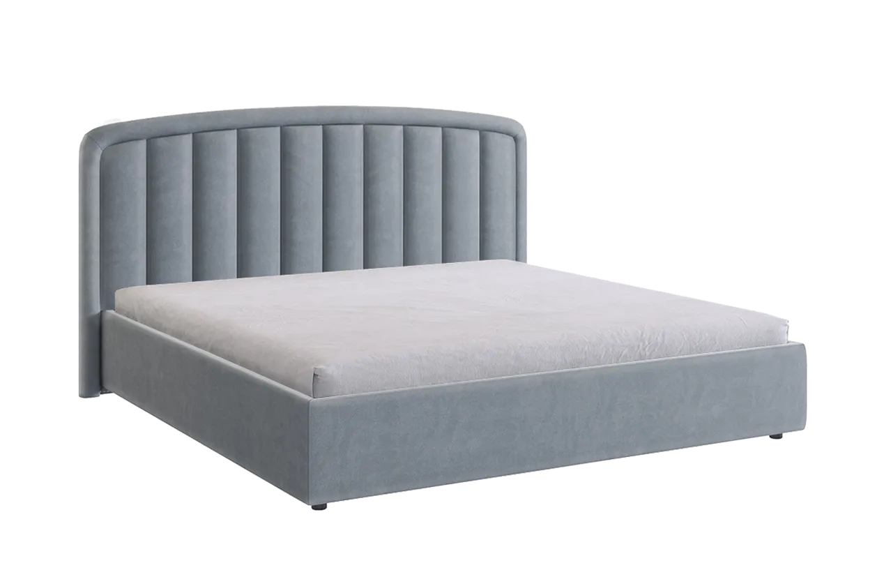 Кровать с подъемным механизмом Сиена 2 180х200 см оникс (велюр) в Пангоды - pangody.mebel-tymen.ru | фото