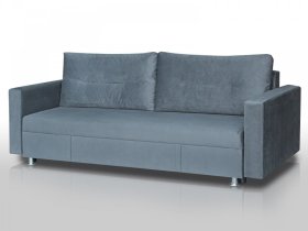 Диван Комфорт с прямыми подлокотниками серый в Пангоды - pangody.mebel-tymen.ru | фото