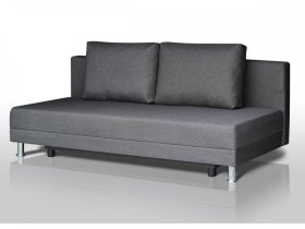 Диван Комфорт Лайт без подлокотников 2 подушки графит в Пангоды - pangody.mebel-tymen.ru | фото