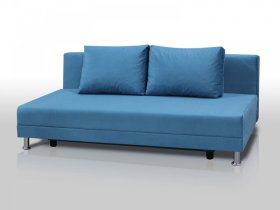 Диван Комфорт Лайт без подлокотников 2 подушки голубой в Пангоды - pangody.mebel-tymen.ru | фото