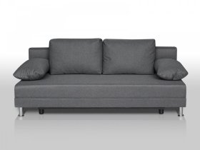 Диван Комфорт без подлокотников 4 подушки графит в Пангоды - pangody.mebel-tymen.ru | фото