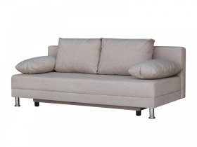 Диван Комфорт без подлокотников 4 подушки кэмел в Пангоды - pangody.mebel-tymen.ru | фото