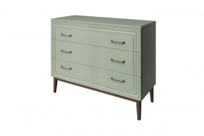 Комод 3 ящика Гориция Зелёный самшит в Пангоды - pangody.mebel-tymen.ru | фото