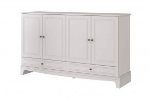 Комод 4 двери + 2 ящика Лорето Персидский жемчуг/Лак Льняной в Пангоды - pangody.mebel-tymen.ru | фото