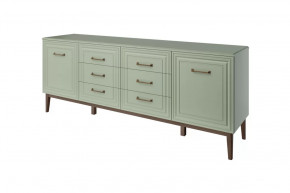 Комод 6 ящиков 2 двери Гориция Зелёный самшит в Пангоды - pangody.mebel-tymen.ru | фото