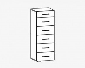 Комод 6 ящиков "Фиеста" №15 в Пангоды - pangody.mebel-tymen.ru | фото