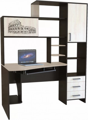 Компьютерный стол КЛ №6.0 Венге/Дуб молочный в Пангоды - pangody.mebel-tymen.ru | фото