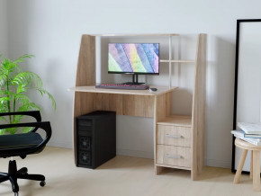 Компьютерный стол КЛ №6.2 Дуб баррик в Пангоды - pangody.mebel-tymen.ru | фото