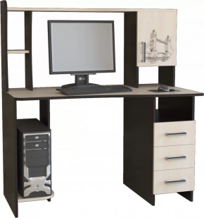 Компьютерный стол КЛ №6.4 Венге/Дуб молочный в Пангоды - pangody.mebel-tymen.ru | фото