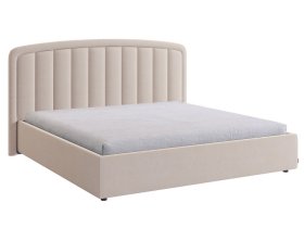 Кровать с подъемным механизмом Сиена 2 180х200 см крем (велюр) в Пангоды - pangody.mebel-tymen.ru | фото