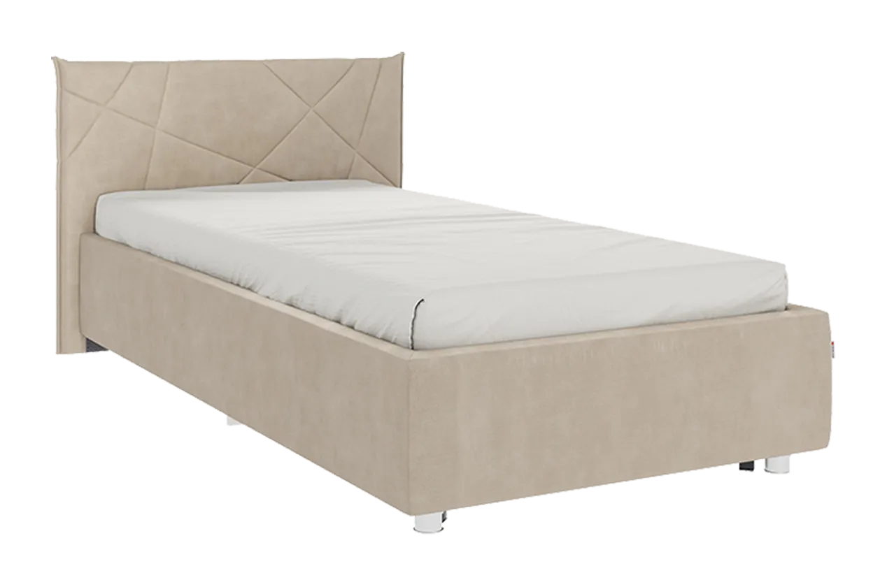 Кровать с основанием Бест 90х200 см капучино (велюр) в Пангоды - pangody.mebel-tymen.ru | фото