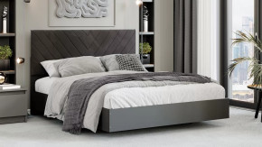 Кровать «Бетта» Тип 1 Серый графит, Велюр Серый в Пангоды - pangody.mebel-tymen.ru | фото