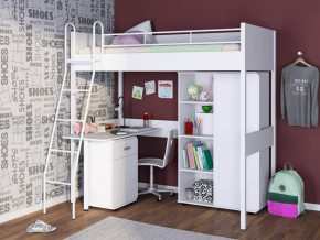 Кровать-чердак Дельта Лофт 20.02.01 с рабочей поверхностью в Пангоды - pangody.mebel-tymen.ru | фото