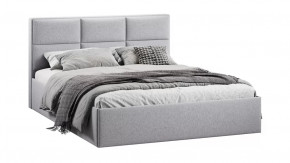 Кровать с ПМ «Стелла» Тип 1 с заглушиной Микровелюр Jercy Silver в Пангоды - pangody.mebel-tymen.ru | фото
