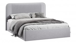 Кровать с ПМ «Тиффани» Тип 1 с заглушиной Микровелюр Jercy Silver в Пангоды - pangody.mebel-tymen.ru | фото