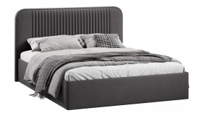 Кровать с ПМ «Тиффани» Тип 1 с заглушиной Велюр Графит в Пангоды - pangody.mebel-tymen.ru | фото