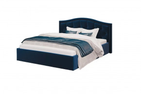 Кровать Стелла, 1600*2000 мм, велюр NEO 27, синий в Пангоды - pangody.mebel-tymen.ru | фото