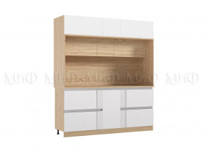 Кухня МДФ Карина Центральная секция 2000 (Пластер Бьянко/Сонома) в Пангоды - pangody.mebel-tymen.ru | фото