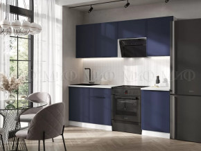 Кухня Николь 2,1м (Холст сапфировый) в Пангоды - pangody.mebel-tymen.ru | фото