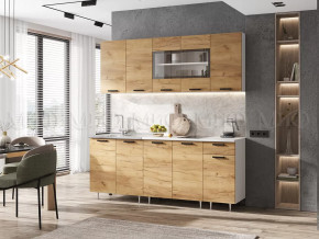 Кухня Рио NEW 1,8м Дуб Крафт ЛДСП в Пангоды - pangody.mebel-tymen.ru | фото