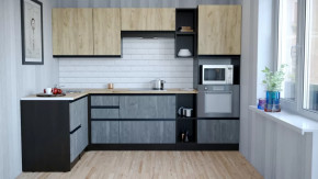 Кухонный гарнитур Адажио мега прайм 1500х2700 мм в Пангоды - pangody.mebel-tymen.ru | фото